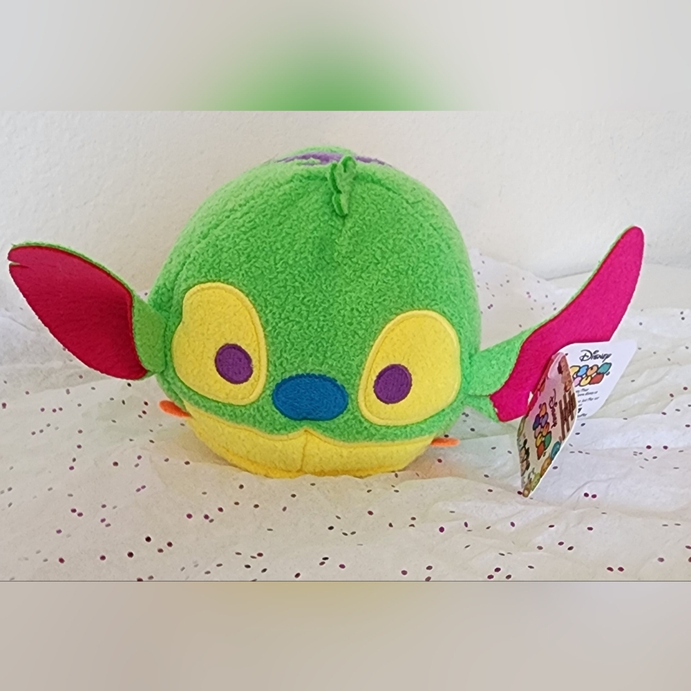 Disney Stitch Plush Toy - Green and Yellow